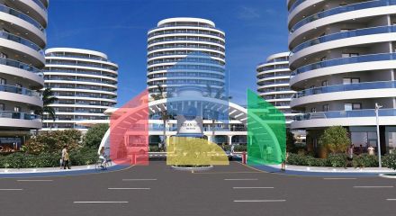 Квартира 2+1 ( 125м2) с террасой в элитном комплексе в 800 м от пляжа long beach