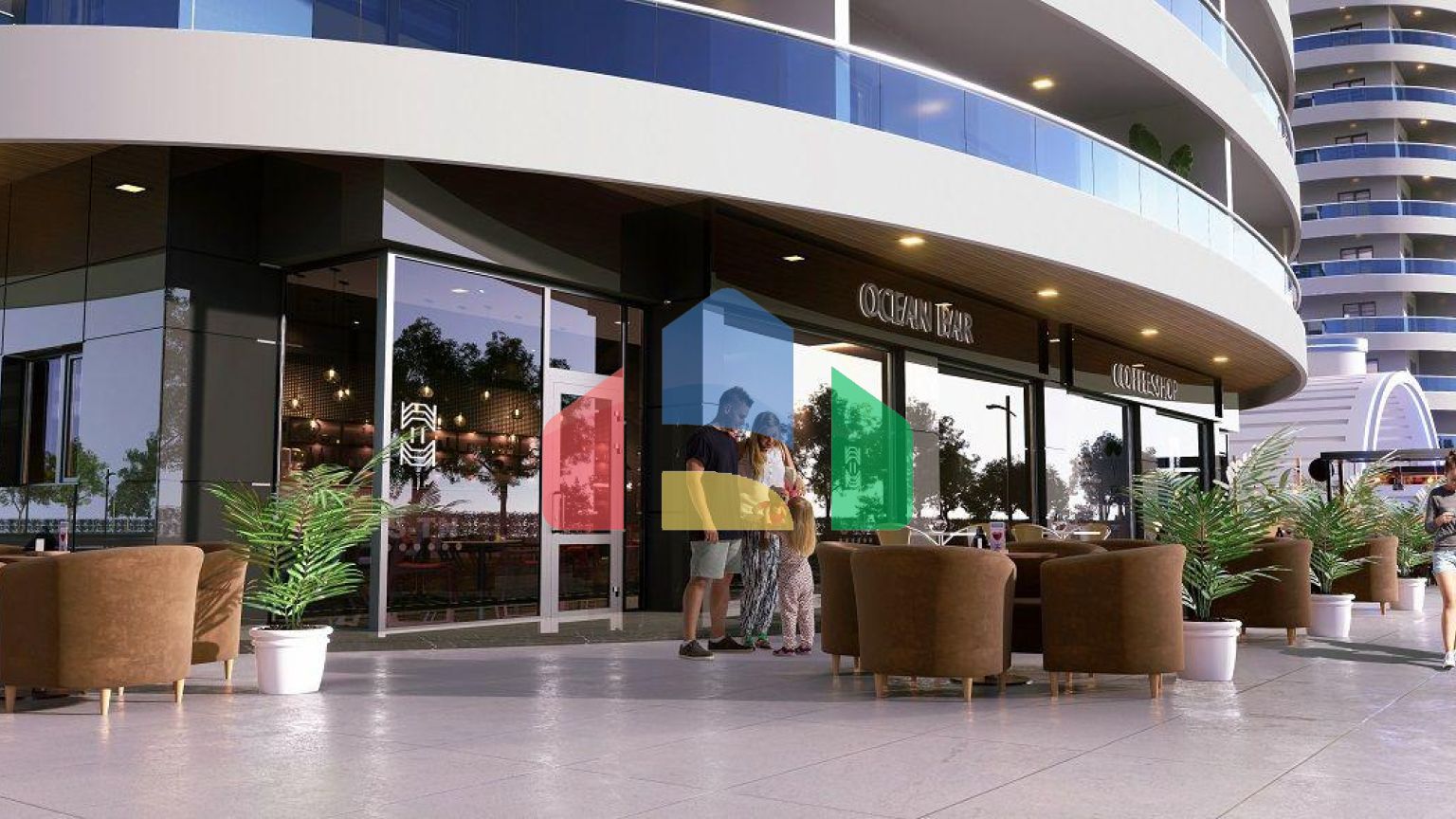 Квартира 2+1 ( 125м2) с террасой в элитном комплексе в 800 м от пляжа long beach