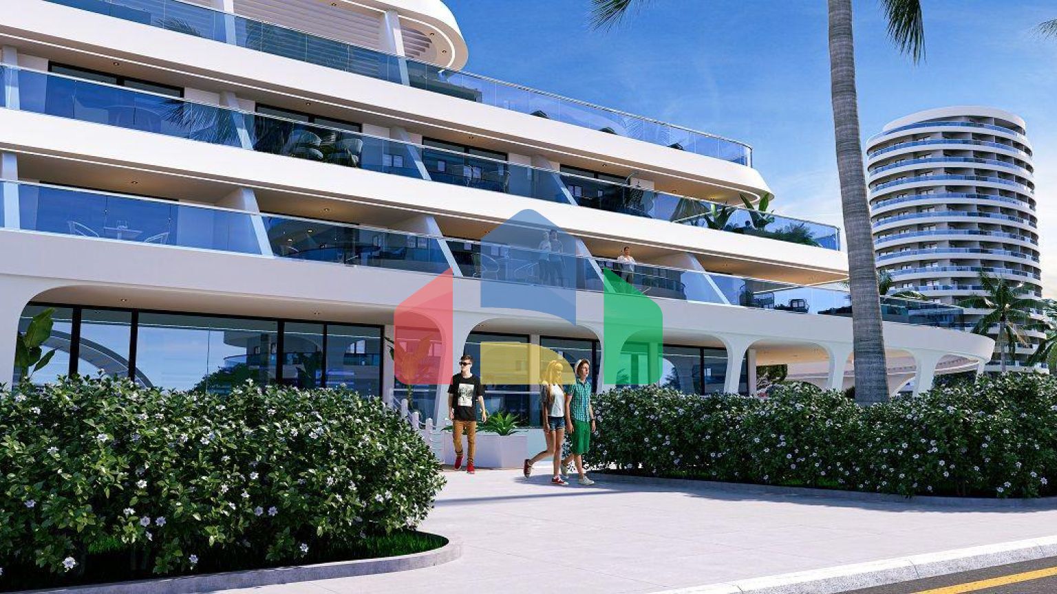 Квартира 2+1 ( 125м2) с террасой в элитном комплексе в 800 м от пляжа long beach