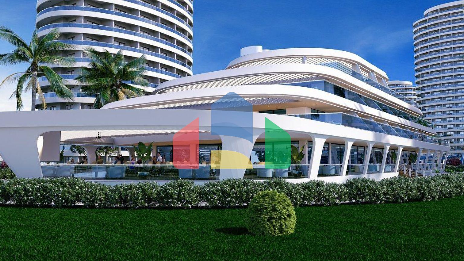 Квартира 2+1 ( 125м2) с террасой в элитном комплексе в 800 м от пляжа long beach