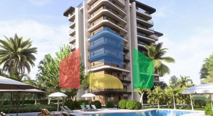 Квартира 2+1 84м2 c балконом 8 м2  в 450 метрах от пляжа 