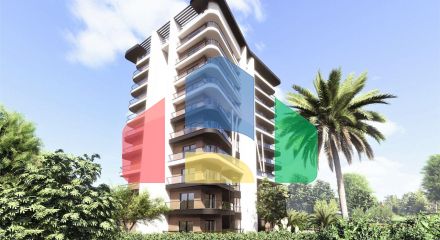 Квартира 2+1 84м2 c балконом 8 м2  в 450 метрах от пляжа 