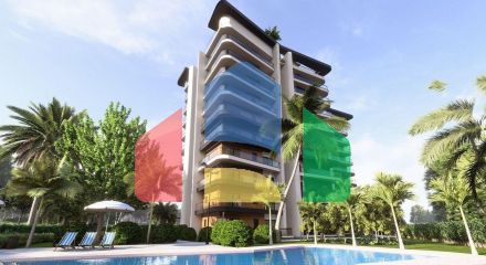 Квартира 2+1 Loft 84 м2 в 450 метрах от пляжа 