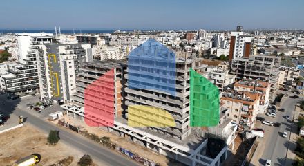 Двухкомнатная квартира 84 м2 с террасой 21 м2 в центре Фамагусты