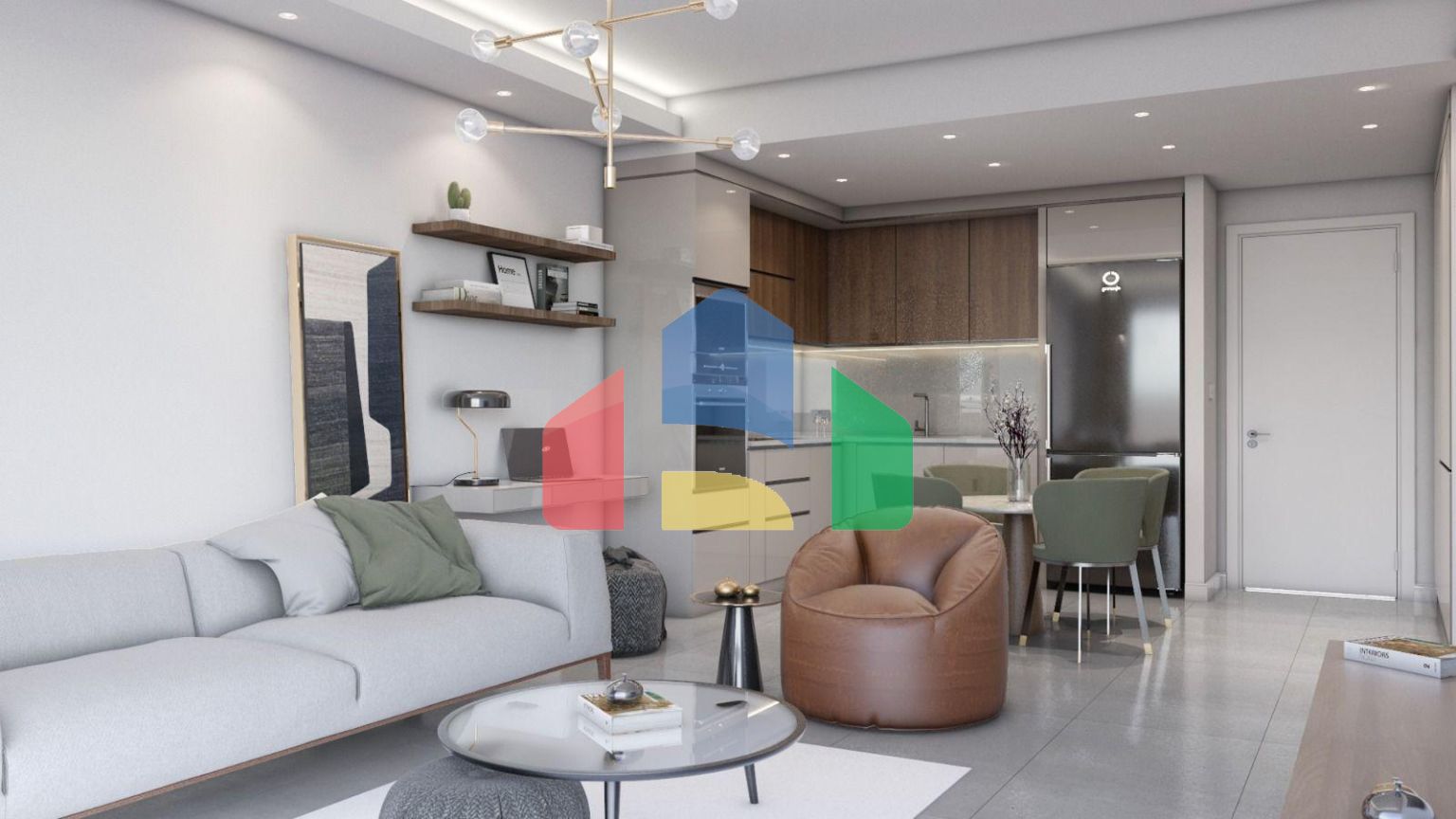 Двухкомнатная квартира 84 м2 с террасой 21 м2 в центре Фамагусты