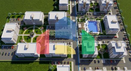 Квартира 1+1(58 м2 )в новом красивом комплексе в Гечиткале