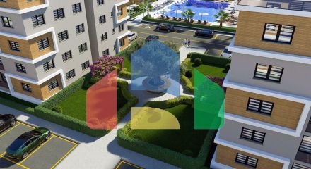 Apartment 2 + 1 (66 m2) in a new beautiful complex in Gechitkale