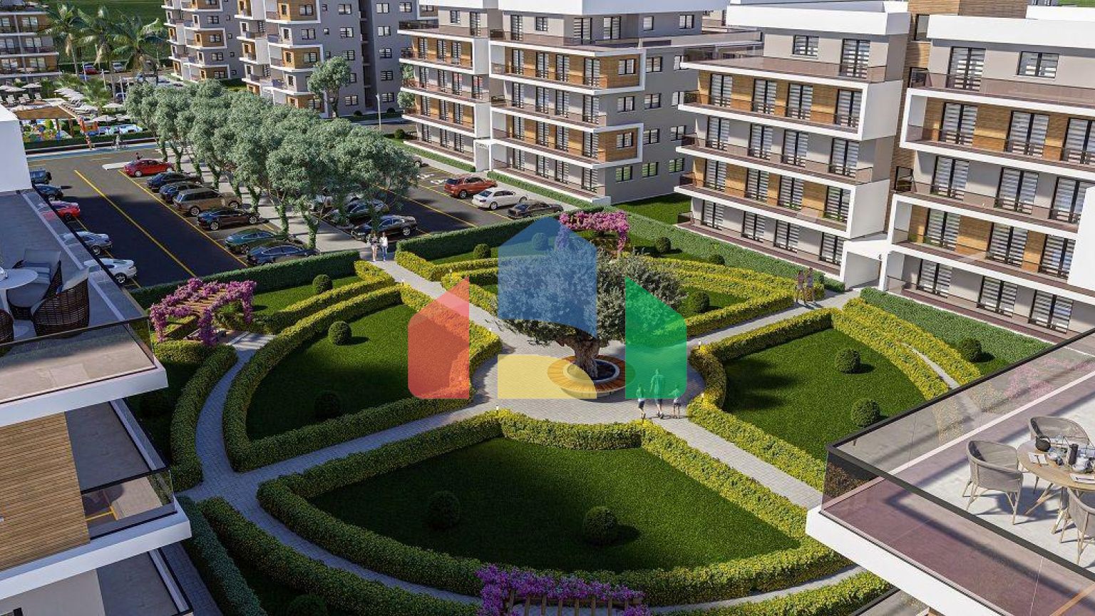 Квартира 2+1 (66 м2) в новом красивом комплексе в Гечиткале