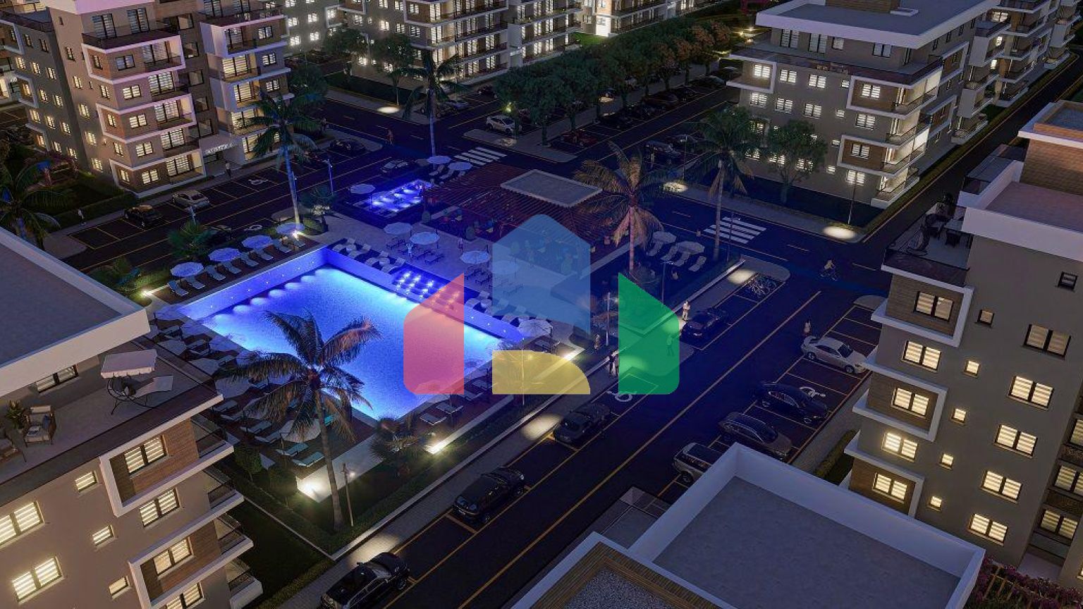 Квартира 2+1 (66 м2) в новом красивом комплексе в Гечиткале