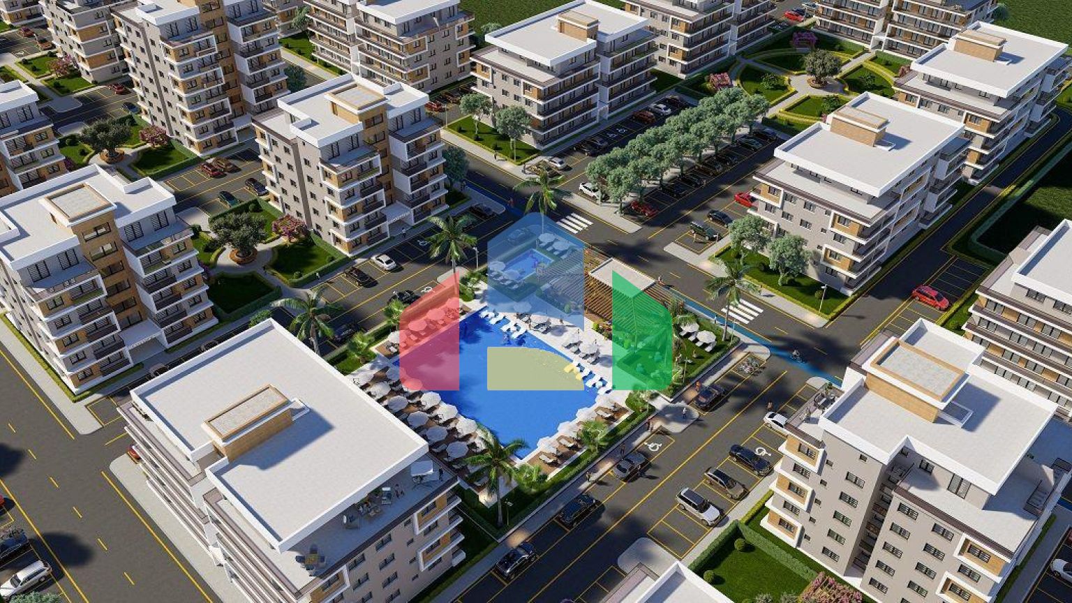 Квартира 2+1 (66 м2) в новом красивом комплексе в Гечиткале