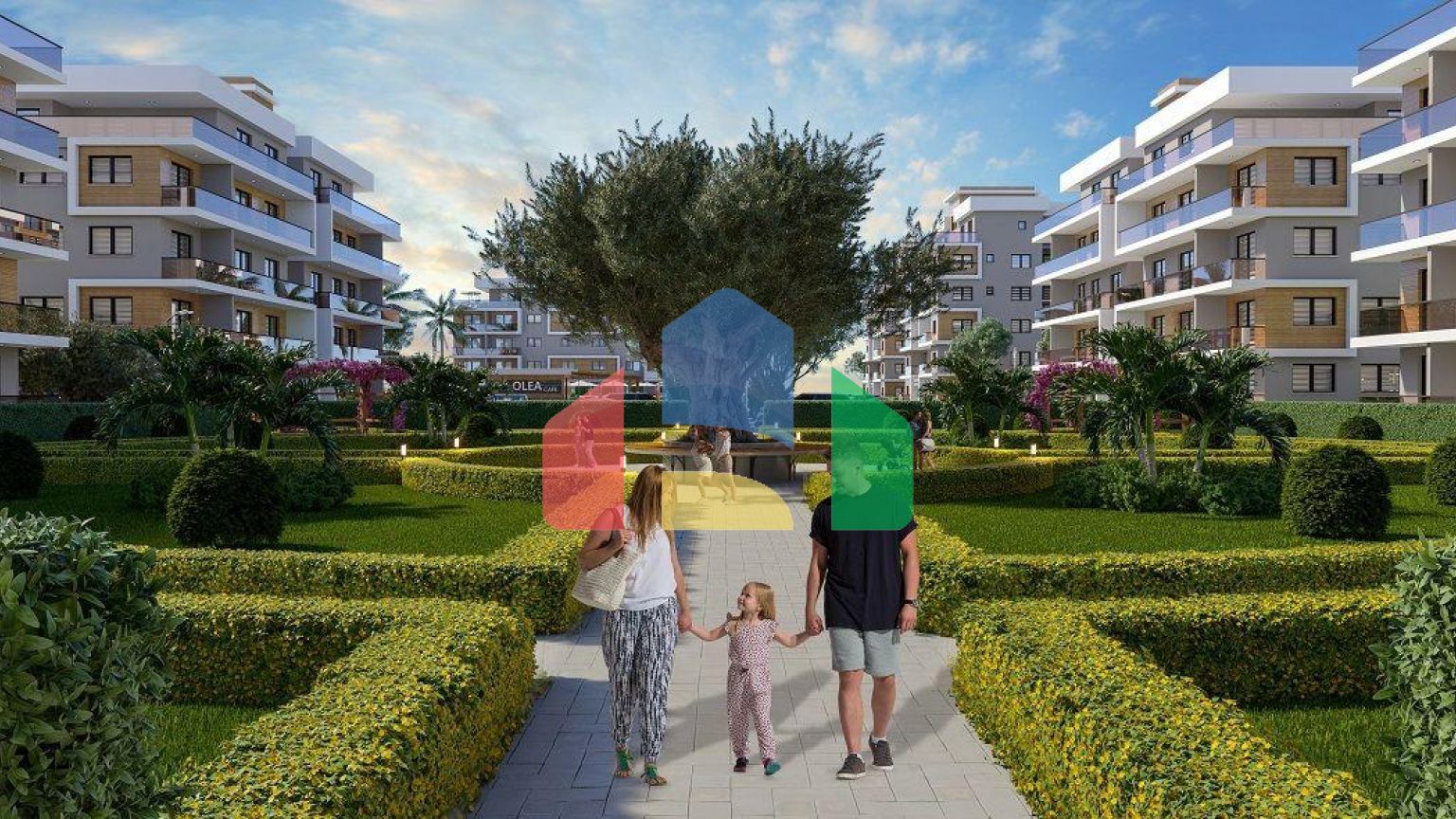 Квартира 2+1 (66 м2) в новом красивом комплексе в Гечиткале