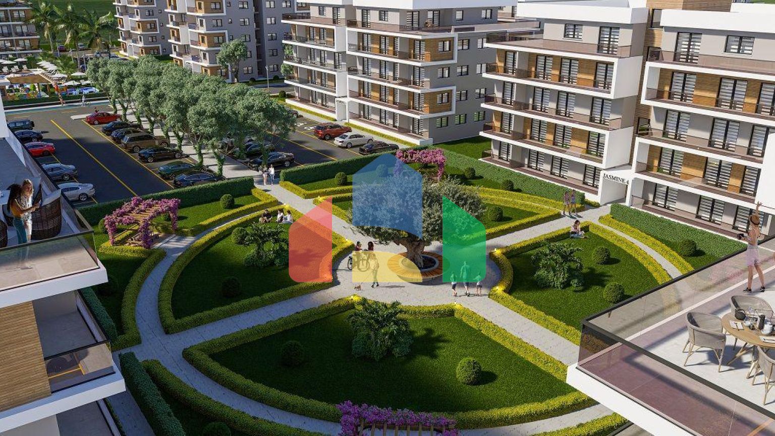 Квартира Penthouse 2+1 (78 м2 c террасой 54 м2) в новом красивом комплексе в Гечиткале