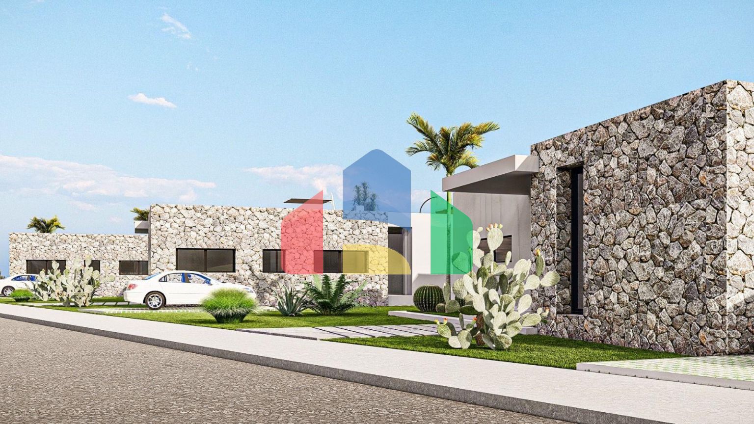 Роскошная вилла 3+1 (183 м2) с бассейном  в 100 метрах от пляжа