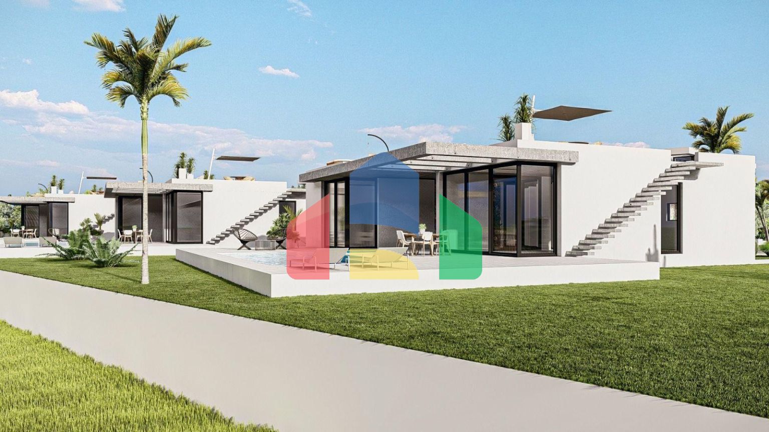 Роскошная вилла 3+1 (183 м2) с бассейном  в 100 метрах от пляжа