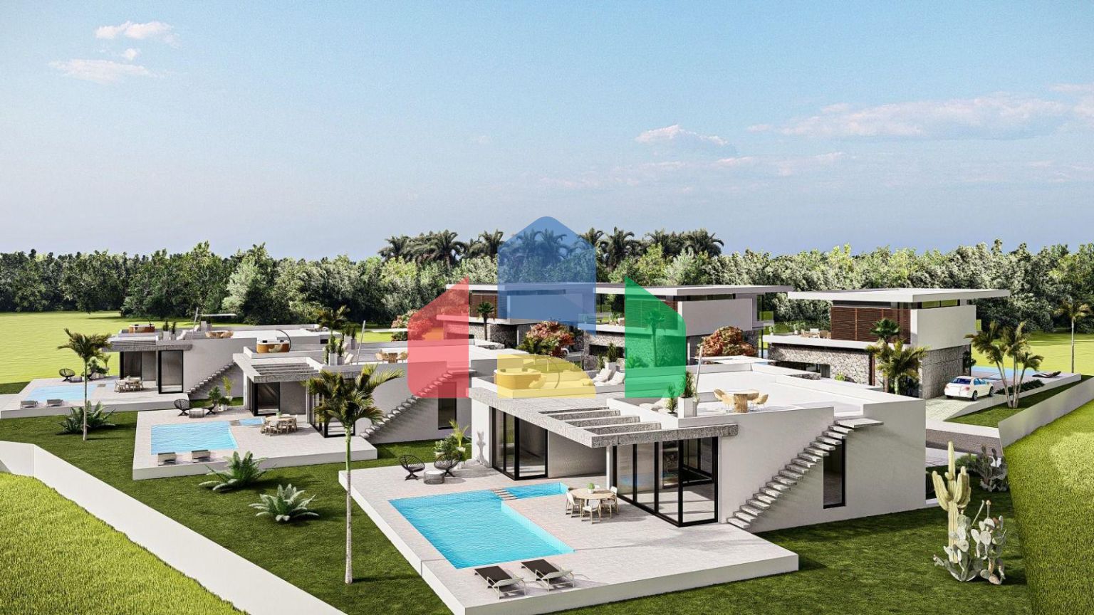 Роскошная вилла 3+1 (183 м2) с бассейном  в 100 метрах от пляжа