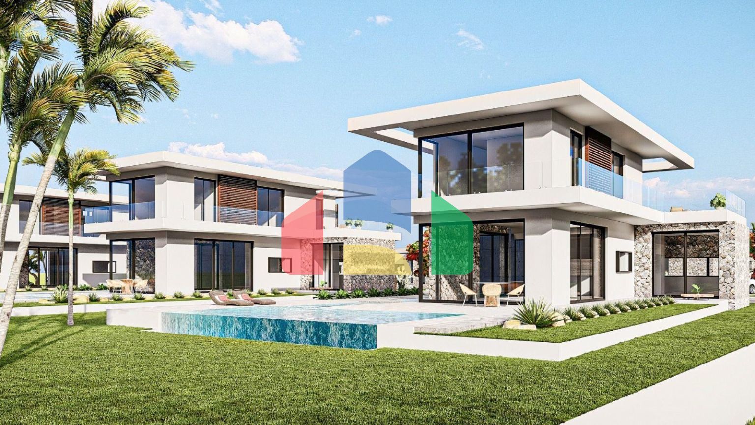 Роскошная вилла 4+1 (200м2) с бассейном  в 100 метрах от пляжа