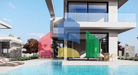 Роскошная вилла 4+1 (200м2) с бассейном  в 100 метрах от пляжа