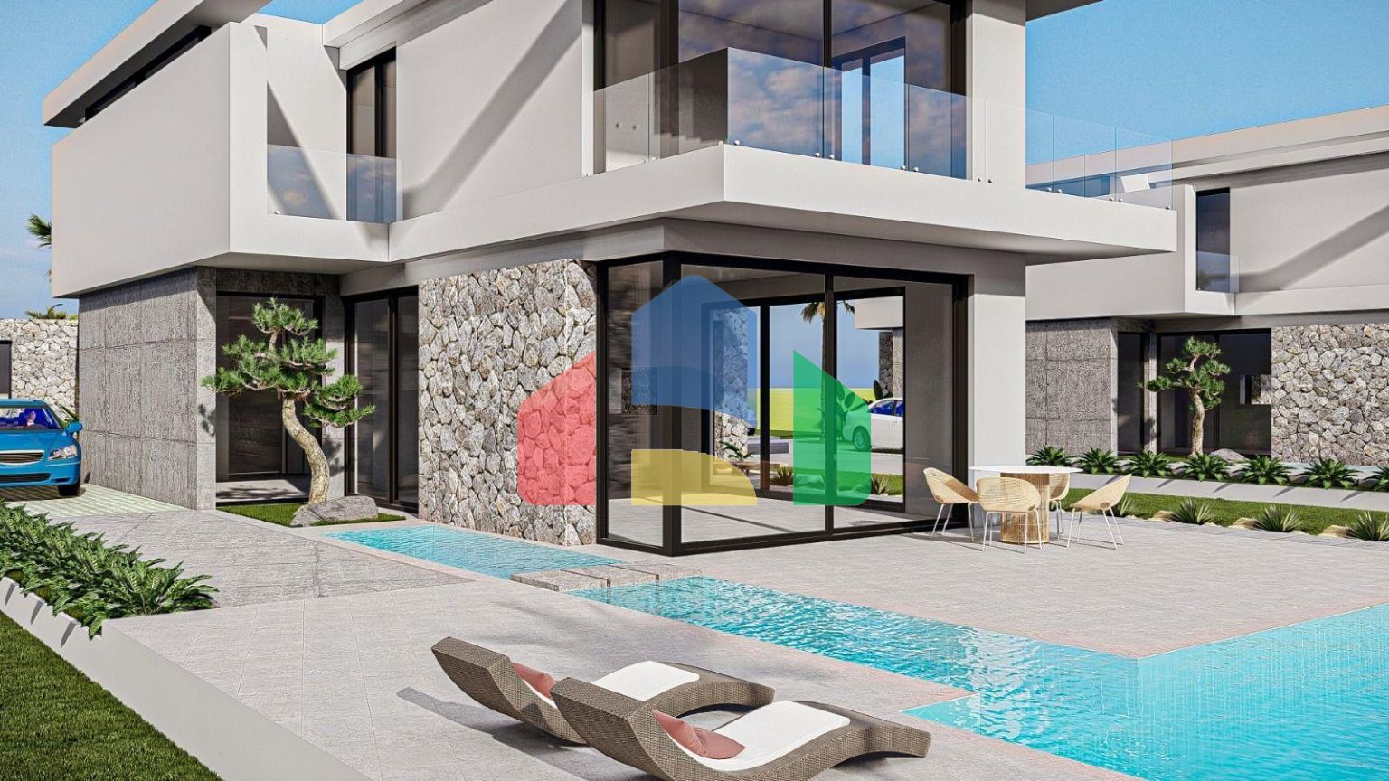 Роскошная вилла 4+1 (200м2) с бассейном  в 100 метрах от пляжа