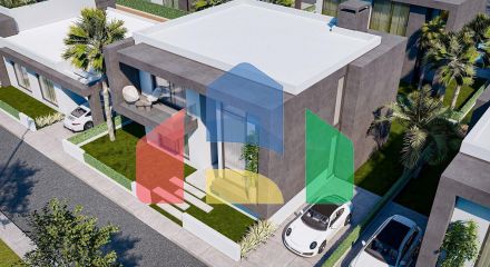 Villa 3 + 1 (219 m2) with its own plot of land 1 km from the sea
