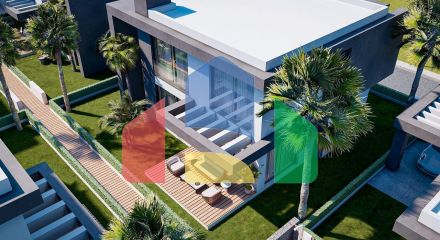 Villa 3 + 1 (219 m2) with its own plot of land 1 km from the sea