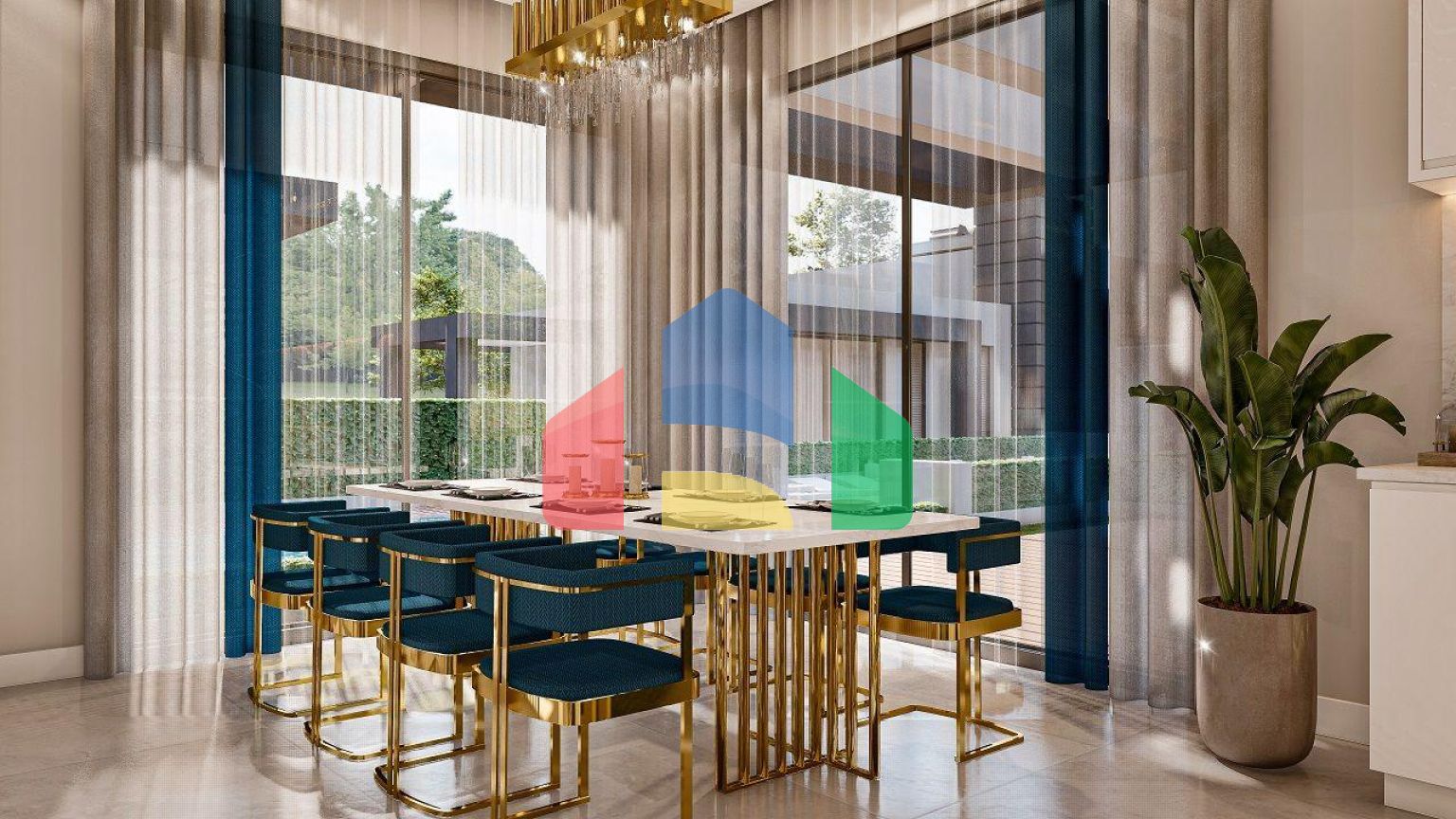 Вилла 3+1 (219 м2) с  собственным участком земли в 1 километре от моря