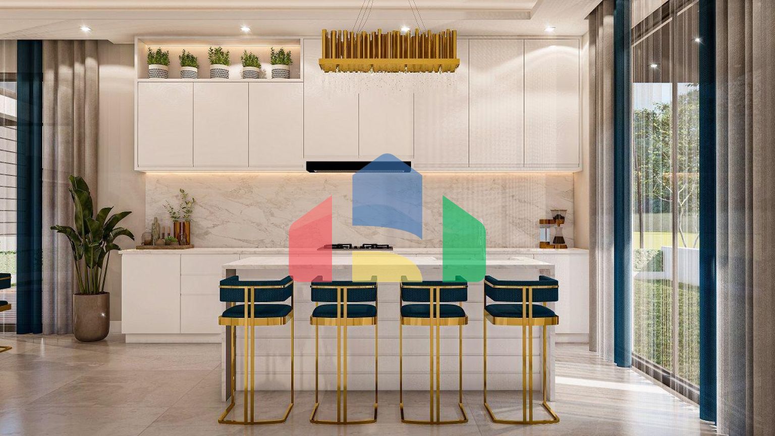 Вилла 3+1 (219 м2) с  собственным участком земли в 1 километре от моря