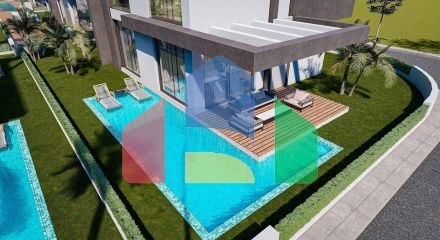 Villa 4 + 1 (293 m2) with its own plot of land 1 km from the sea