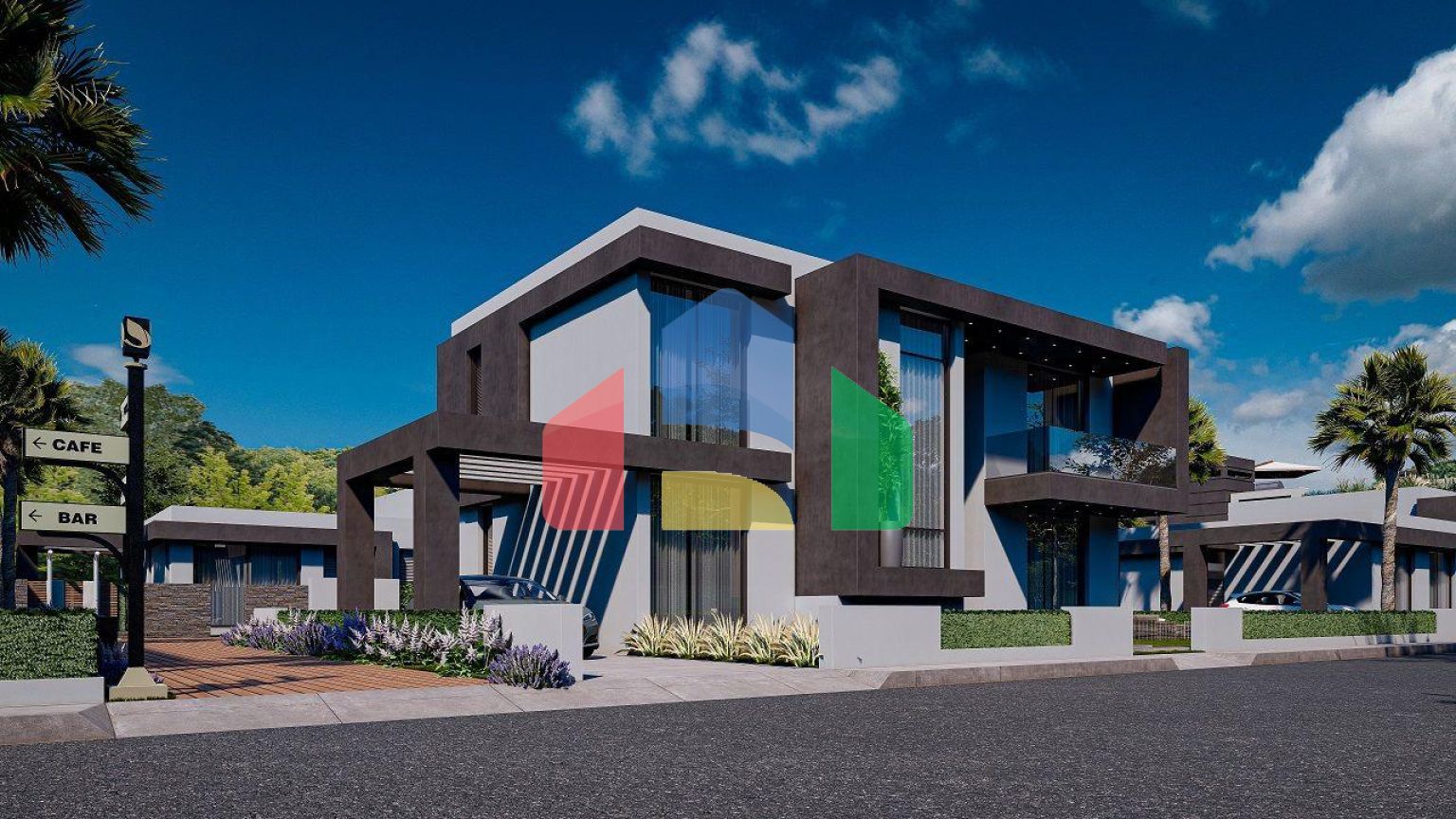 Вилла 4+1 (293 м2) с  собственным участком земли в 1 километре от моря