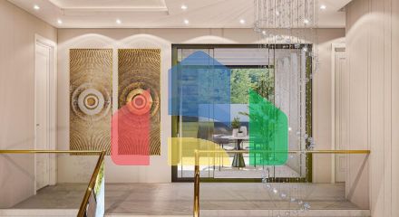 Вилла 4+1 (293 м2) с  собственным участком земли в 1 километре от моря