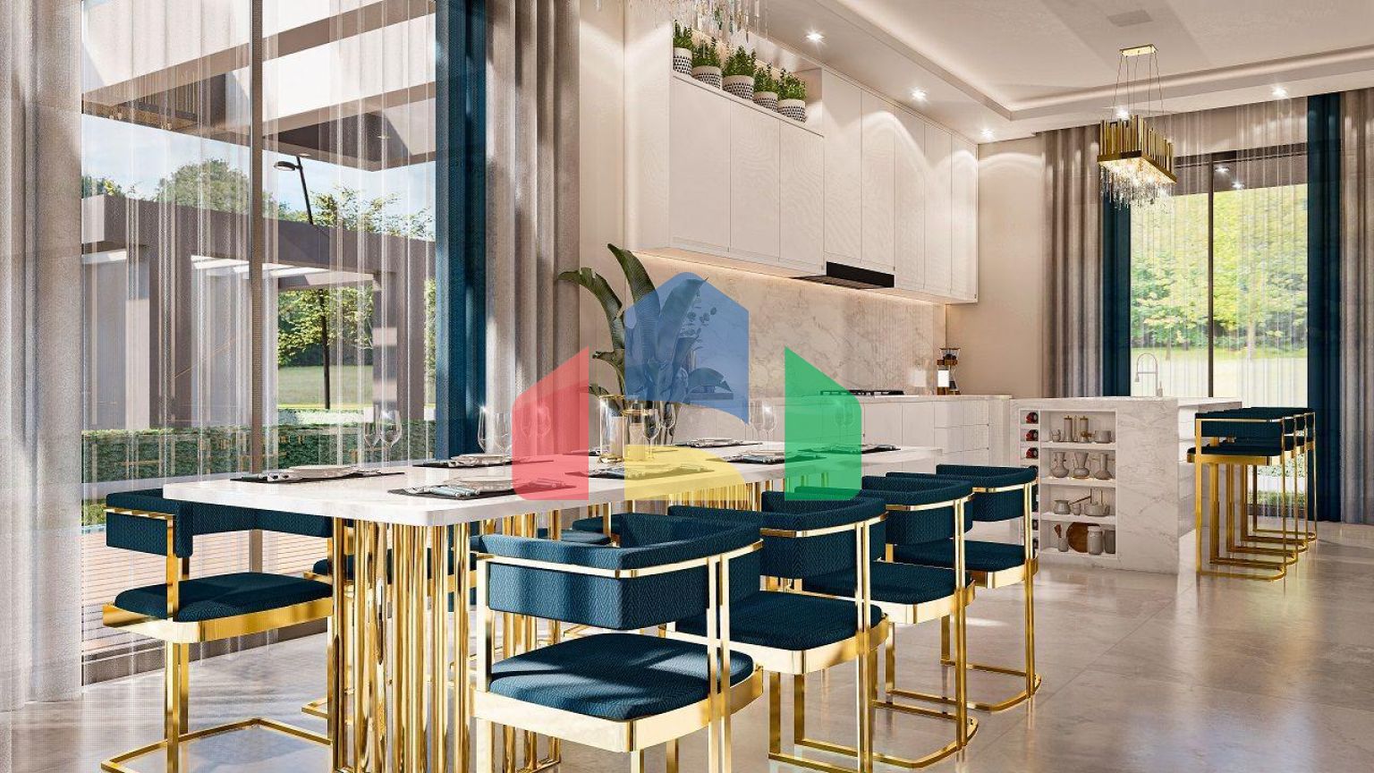 Вилла 4+1 (293 м2) с  собственным участком земли в 1 километре от моря