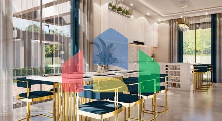 Вилла 4+1 (293 м2) с  собственным участком земли в 1 километре от моря