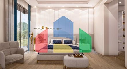 Вилла 4+1 (293 м2) с  собственным участком земли в 1 километре от моря