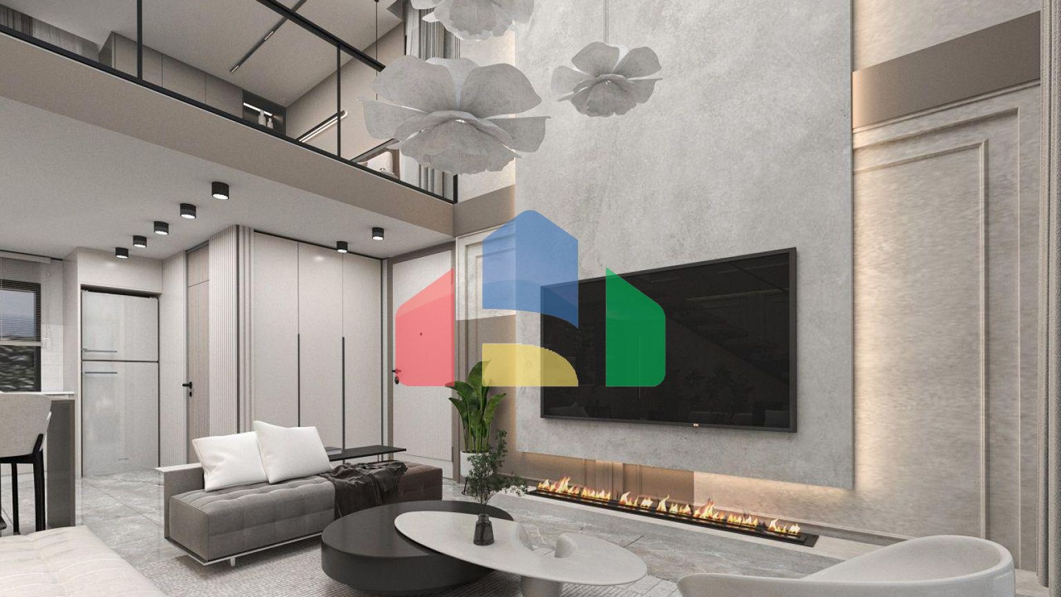 Квартира 1+1 Loft 63 м2 с террасой 10 м2 и садом 22 м2 в Татлысу