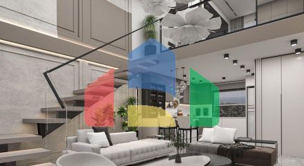 Квартира 1+1 Loft 63 м2 с террасой 10 м2 и садом 22 м2 в Татлысу