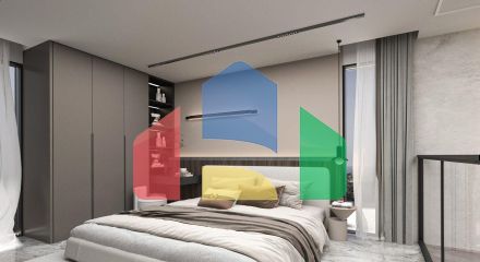 Квартира 1+1 Loft 63 м2 с террасой 10 м2 и садом 22 м2 в Татлысу