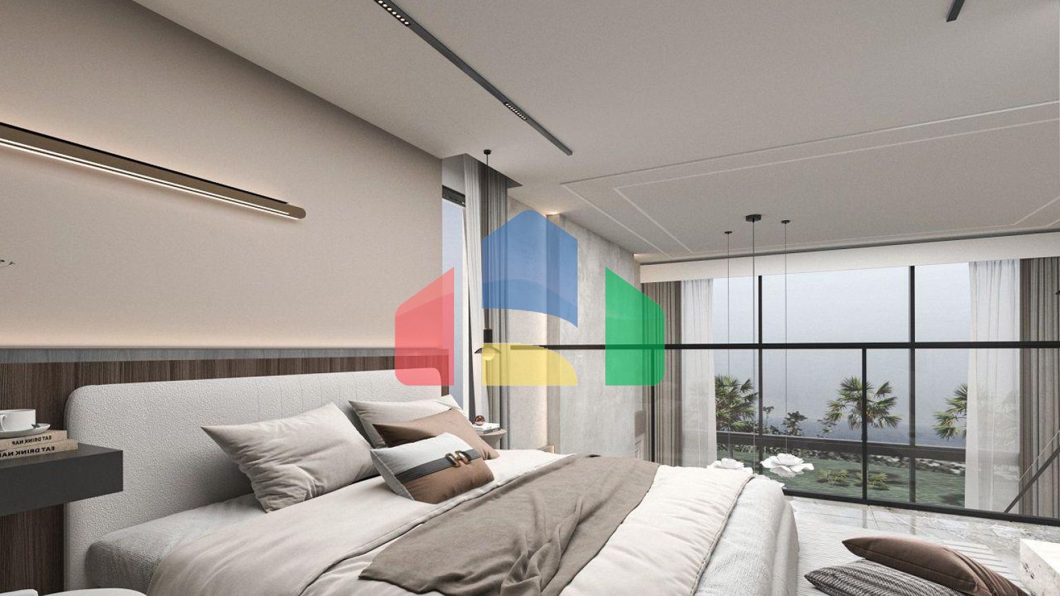 Квартира 1+1 Loft 63 м2 с террасой 10 м2 и садом 22 м2 в Татлысу