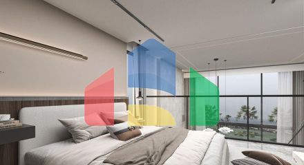 Квартира 1+1 Loft 63 м2 с террасой 10 м2 и садом 22 м2 в Татлысу