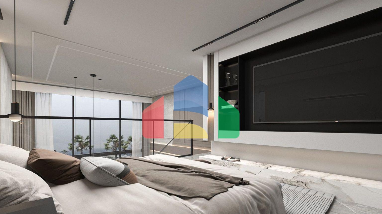 Квартира 1+1 Loft 63 м2 с террасой 10 м2 и садом 22 м2 в Татлысу