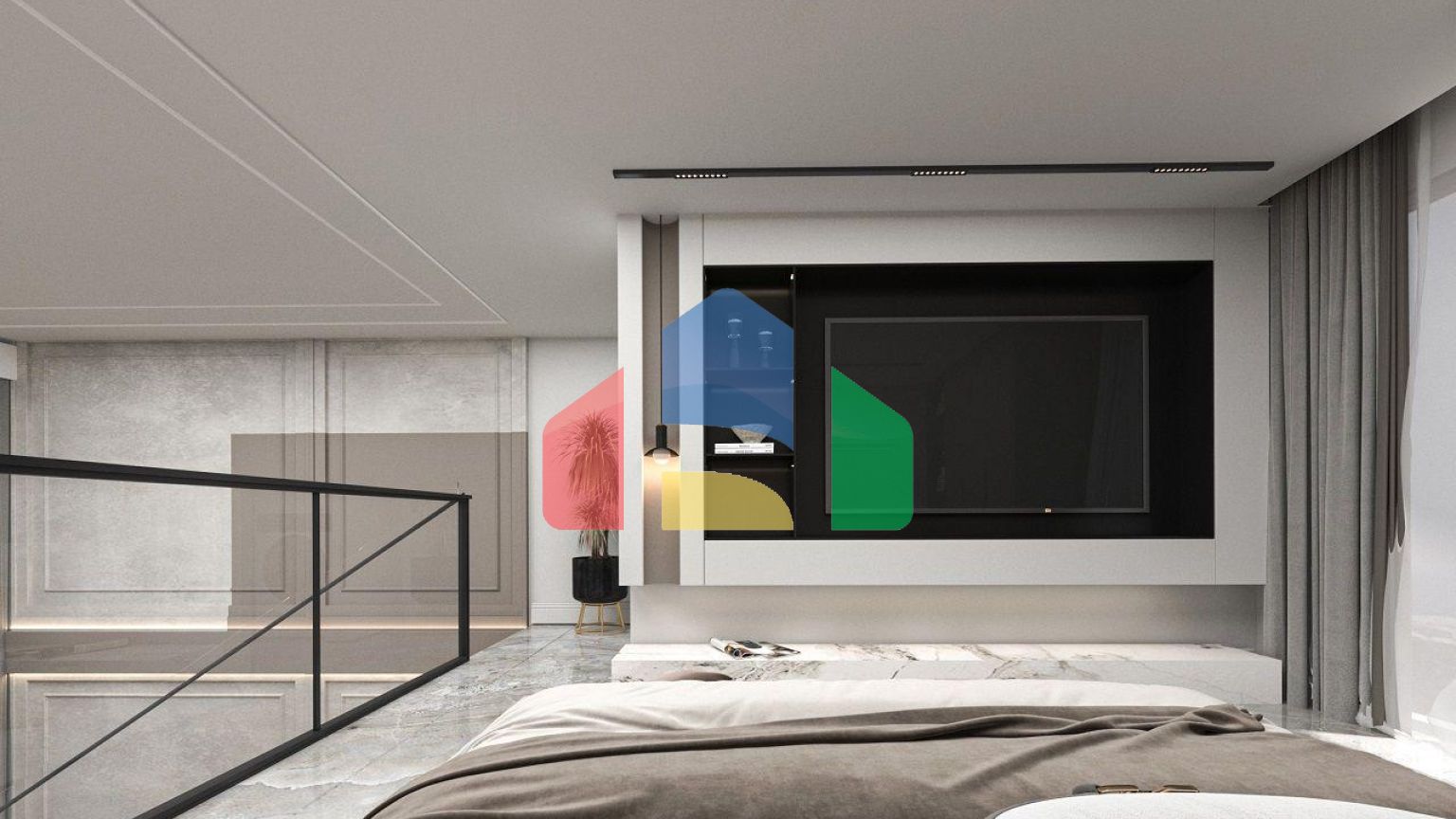 Квартира 1+1 Loft 63 м2 с террасой 10 м2 и садом 22 м2 в Татлысу