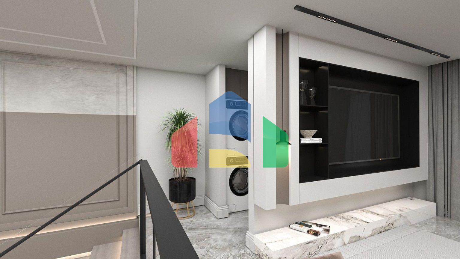 Квартира 1+1 Loft 63 м2 с террасой 10 м2 и садом 22 м2 в Татлысу