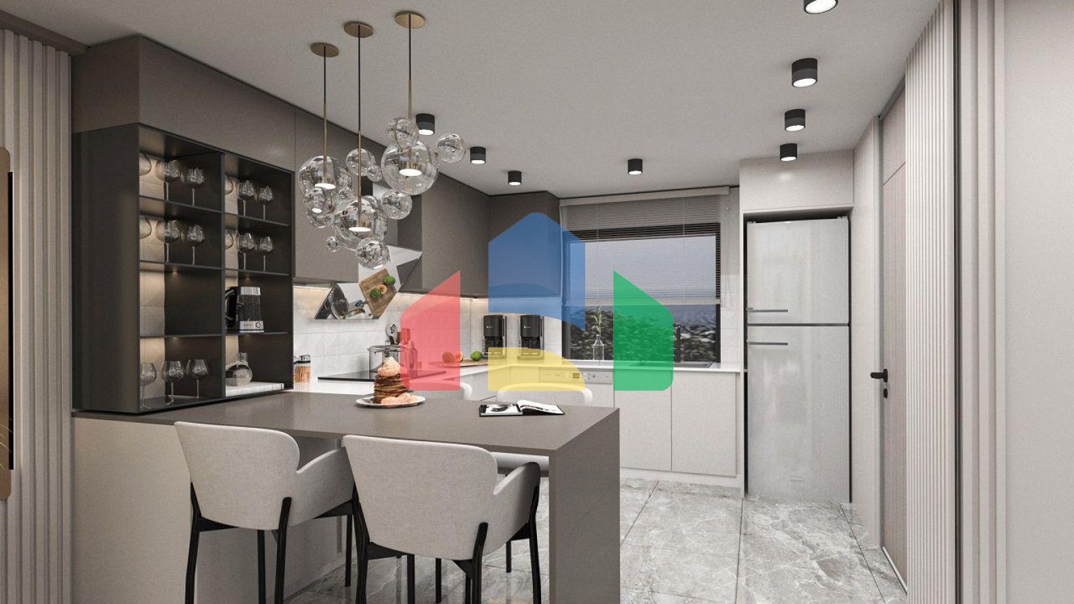 Квартира 1+1 Loft 63 м2 с террасой 10 м2 и садом 22 м2 в Татлысу