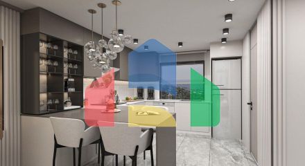 Квартира 1+1 Loft 63 м2 с террасой 10 м2 и садом 22 м2 в Татлысу