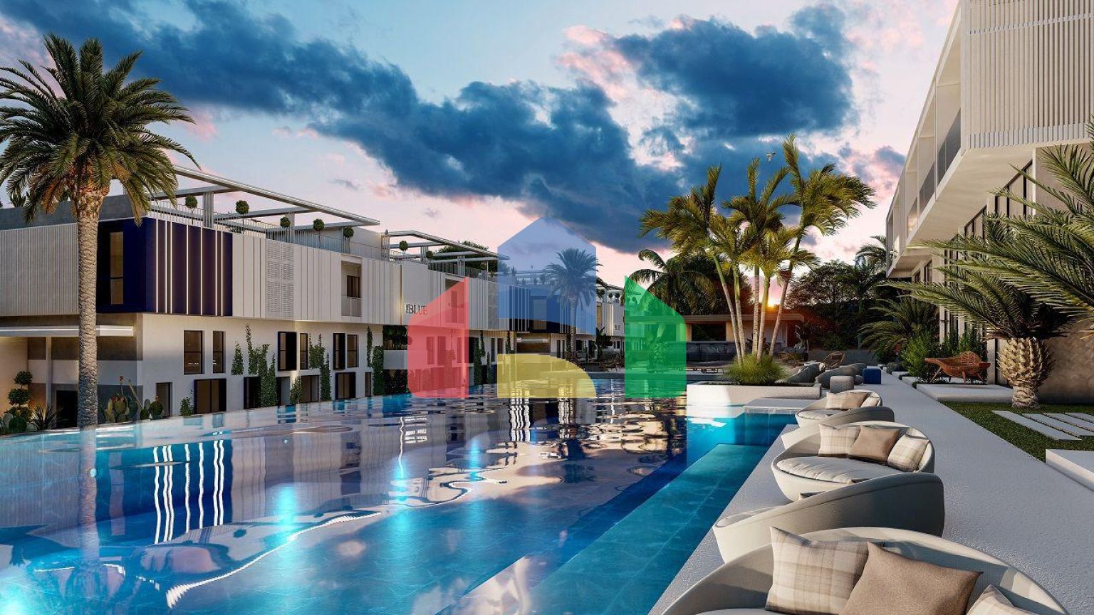 Квартира 1+1 Loft 63 м2 с террасой 10 м2 и садом 22 м2 в Татлысу