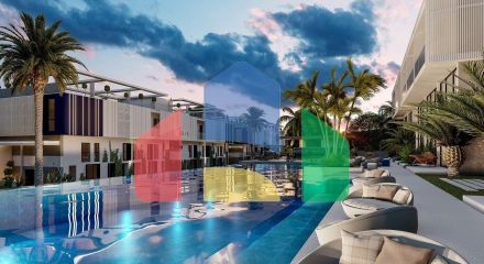 Квартира 1+1 Loft 63 м2 с террасой 10 м2 и садом 22 м2 в Татлысу