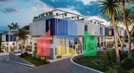 Квартира 1+1 Loft 63 м2 с террасой 10 м2 и садом 22 м2 в Татлысу