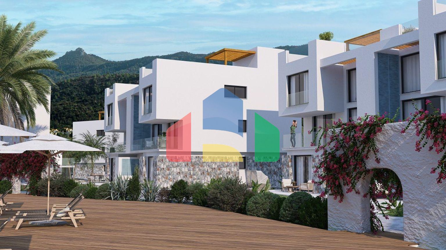 Квартира 1+1 Penthouse Duplex 80 м2 c двумя террасами в новом комплексе в Татлысу