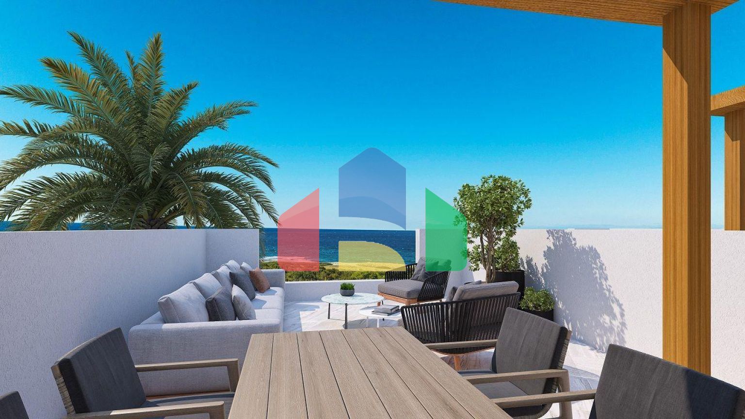 Квартира 1+1 Penthouse Duplex 80 м2 c двумя террасами в новом комплексе в Татлысу