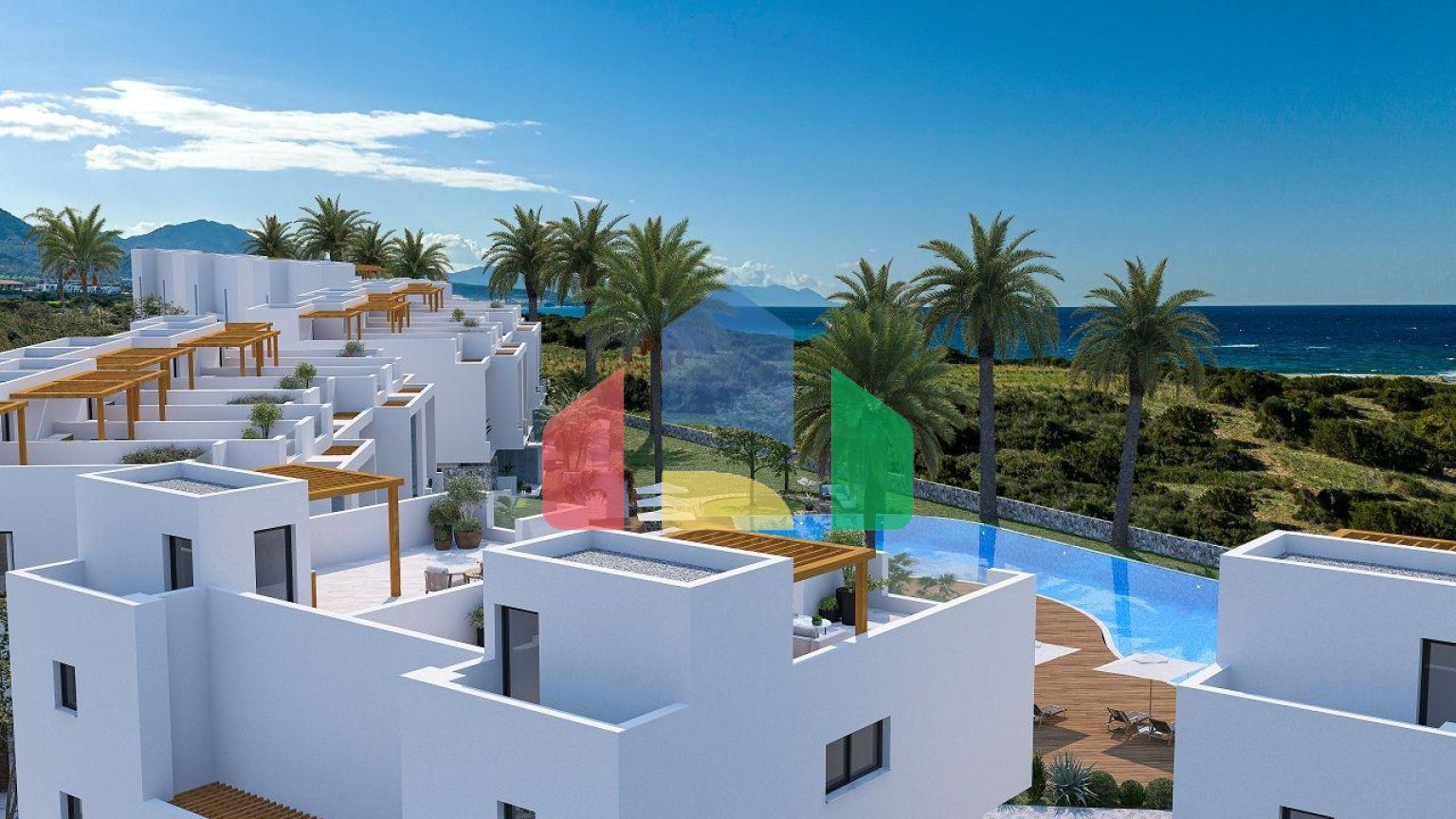 Квартира 2+1( 78 м2) с садом ( 21 м2) в новом комплексе в Татлысу