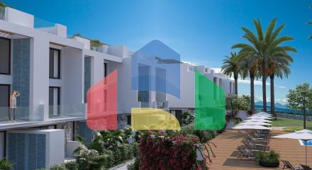 Bungalow 3 + 1 (125 m2) with two terraces in a beautiful complex in Tatlysu