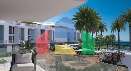 Bungalow 3 + 1 (125 m2) with two terraces in a beautiful complex in Tatlysu